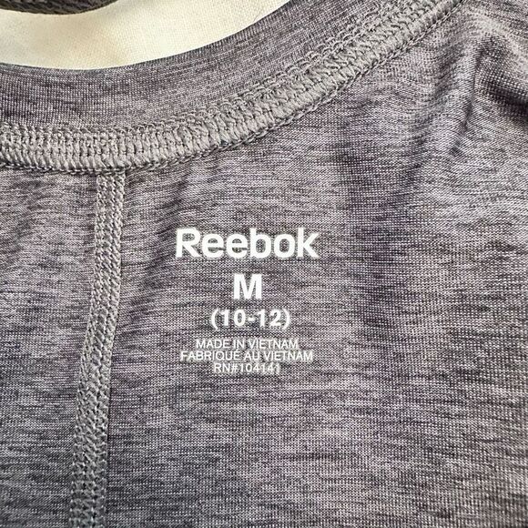 Reebok Girls Long Sleeve Speedwick Perforated Accent Mesh Gray Top Size M - Picture 3 of 3